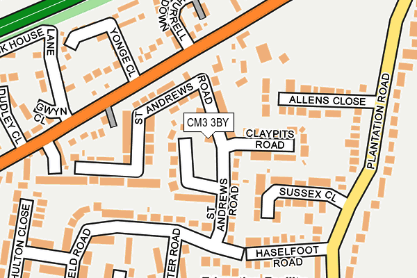 CM3 3BY map - OS OpenMap – Local (Ordnance Survey)