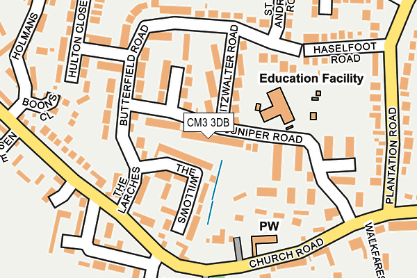 CM3 3DB map - OS OpenMap – Local (Ordnance Survey)