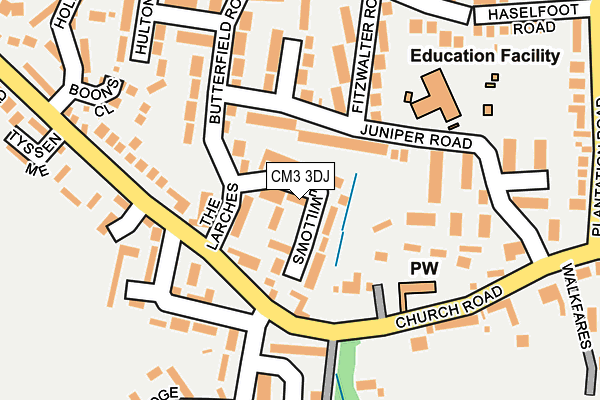 CM3 3DJ map - OS OpenMap – Local (Ordnance Survey)
