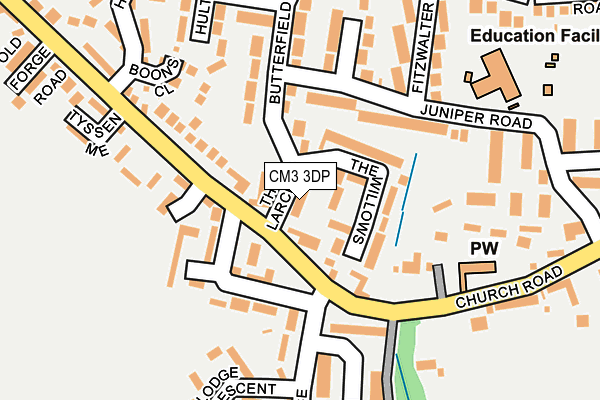 CM3 3DP map - OS OpenMap – Local (Ordnance Survey)