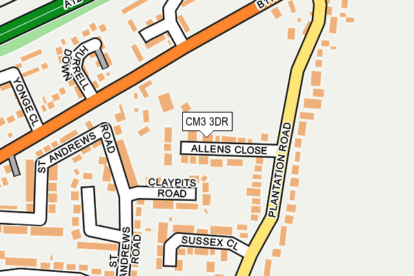 CM3 3DR map - OS OpenMap – Local (Ordnance Survey)