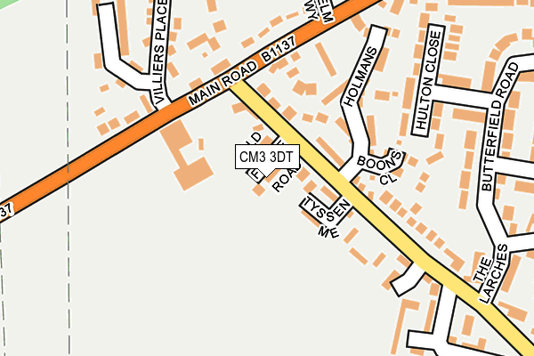 CM3 3DT map - OS OpenMap – Local (Ordnance Survey)