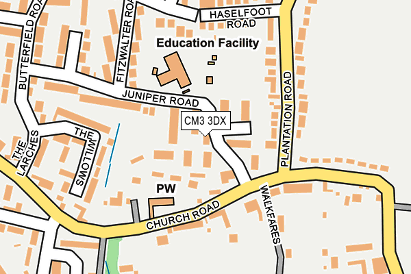 CM3 3DX map - OS OpenMap – Local (Ordnance Survey)
