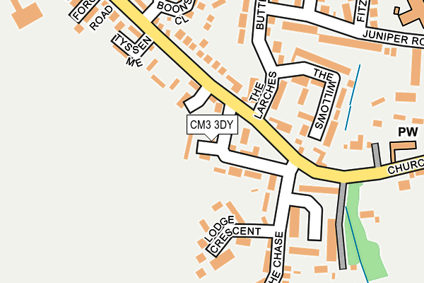 CM3 3DY map - OS OpenMap – Local (Ordnance Survey)