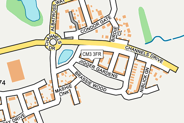 CM3 3FR map - OS OpenMap – Local (Ordnance Survey)