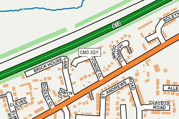 CM3 3GY map - OS OpenMap – Local (Ordnance Survey)