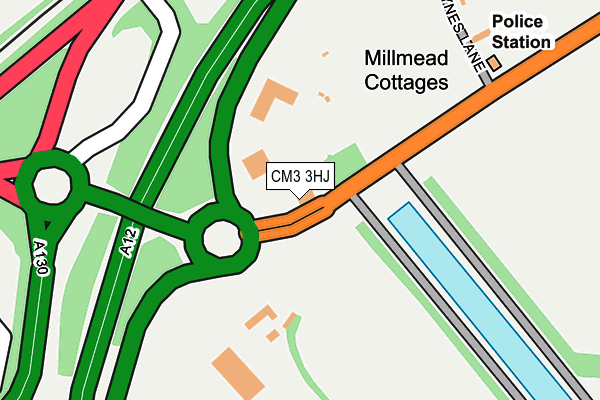 CM3 3HJ map - OS OpenMap – Local (Ordnance Survey)