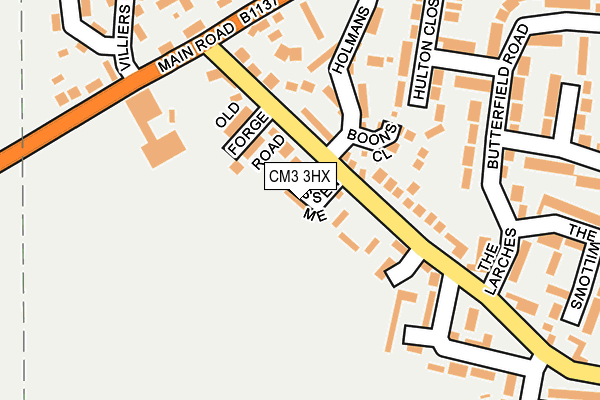 CM3 3HX map - OS OpenMap – Local (Ordnance Survey)