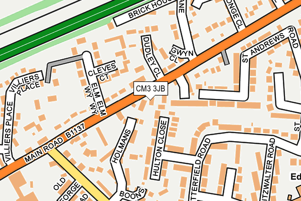 CM3 3JB map - OS OpenMap – Local (Ordnance Survey)
