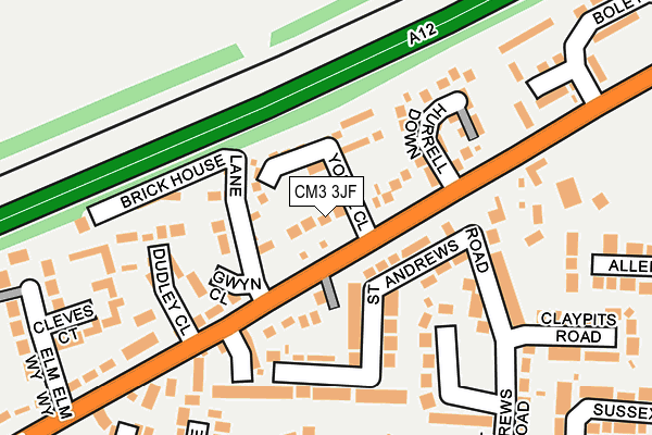 CM3 3JF map - OS OpenMap – Local (Ordnance Survey)