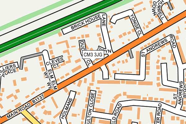 CM3 3JG map - OS OpenMap – Local (Ordnance Survey)