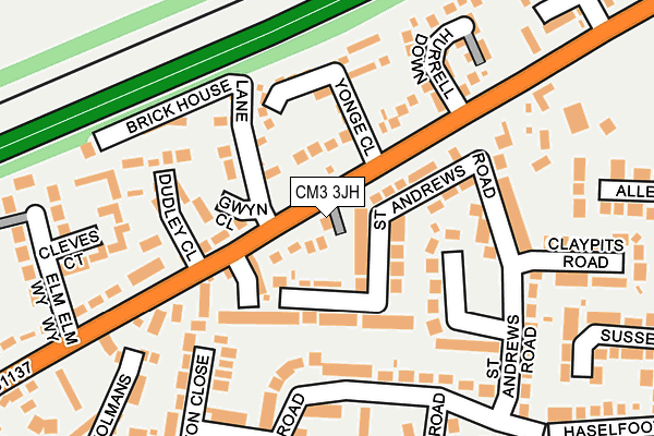 CM3 3JH map - OS OpenMap – Local (Ordnance Survey)