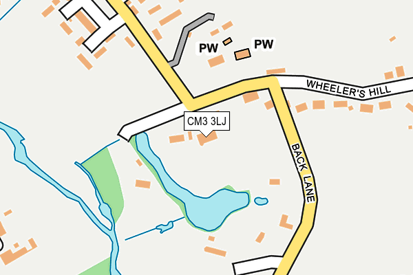 CM3 3LJ map - OS OpenMap – Local (Ordnance Survey)