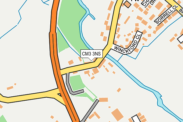 CM3 3NS map - OS OpenMap – Local (Ordnance Survey)