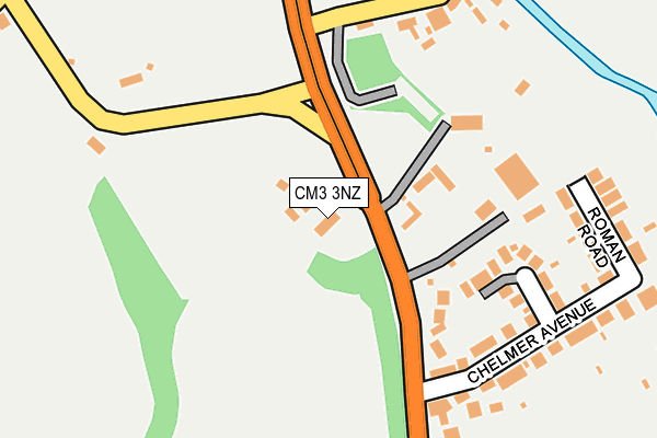 CM3 3NZ map - OS OpenMap – Local (Ordnance Survey)