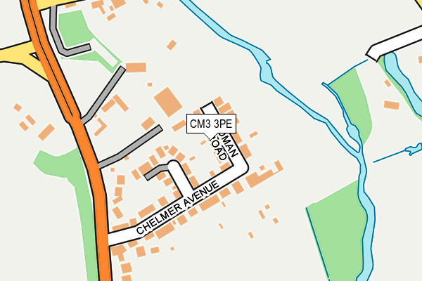 CM3 3PE map - OS OpenMap – Local (Ordnance Survey)