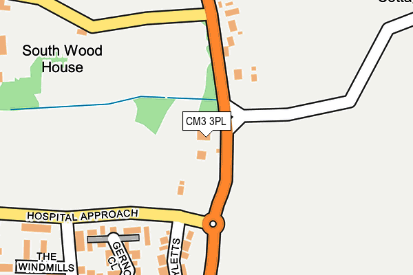 CM3 3PL map - OS OpenMap – Local (Ordnance Survey)