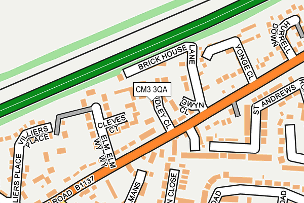CM3 3QA map - OS OpenMap – Local (Ordnance Survey)