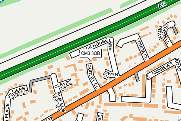 CM3 3QB map - OS OpenMap – Local (Ordnance Survey)
