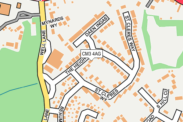 CM3 4AG map - OS OpenMap – Local (Ordnance Survey)