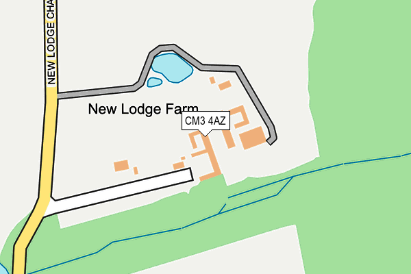 CM3 4AZ map - OS OpenMap – Local (Ordnance Survey)