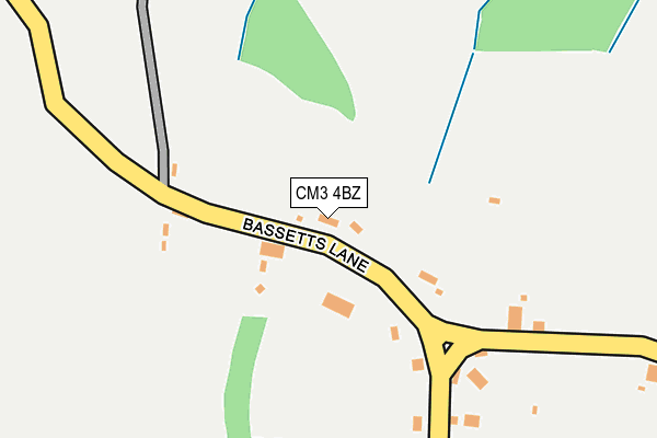 CM3 4BZ map - OS OpenMap – Local (Ordnance Survey)