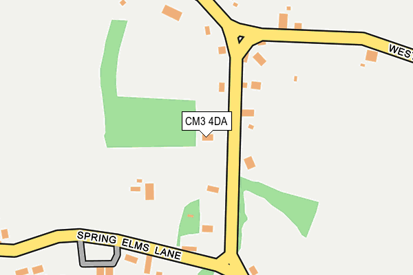 CM3 4DA map - OS OpenMap – Local (Ordnance Survey)