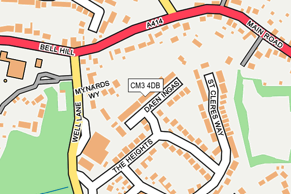 CM3 4DB map - OS OpenMap – Local (Ordnance Survey)