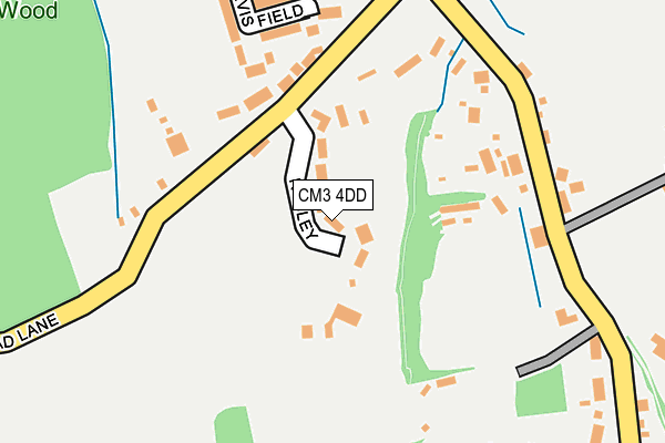 CM3 4DD map - OS OpenMap – Local (Ordnance Survey)
