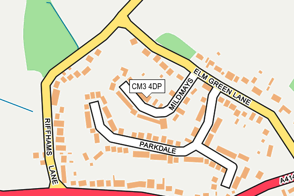 CM3 4DP map - OS OpenMap – Local (Ordnance Survey)