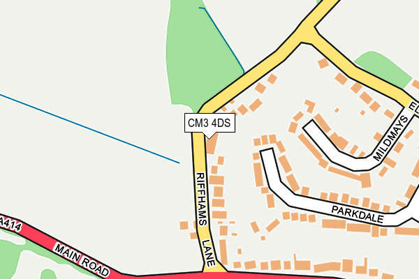 CM3 4DS map - OS OpenMap – Local (Ordnance Survey)