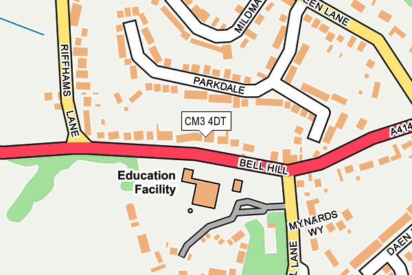 CM3 4DT map - OS OpenMap – Local (Ordnance Survey)