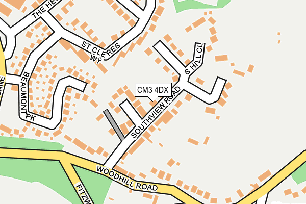 CM3 4DX map - OS OpenMap – Local (Ordnance Survey)