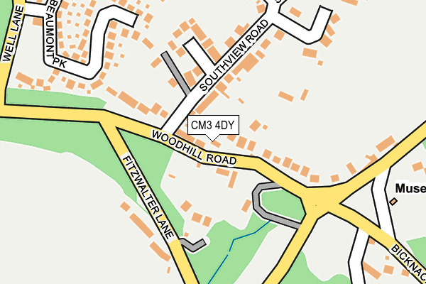 CM3 4DY map - OS OpenMap – Local (Ordnance Survey)