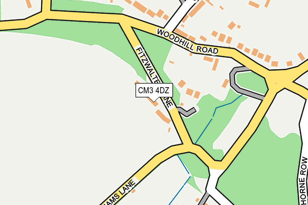 CM3 4DZ map - OS OpenMap – Local (Ordnance Survey)