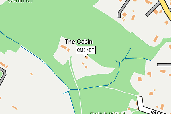 CM3 4EF map - OS OpenMap – Local (Ordnance Survey)