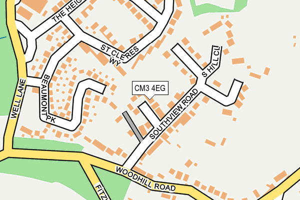 CM3 4EG map - OS OpenMap – Local (Ordnance Survey)