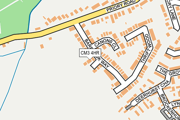 CM3 4HR map - OS OpenMap – Local (Ordnance Survey)