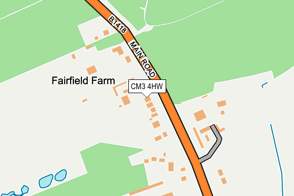 CM3 4HW map - OS OpenMap – Local (Ordnance Survey)