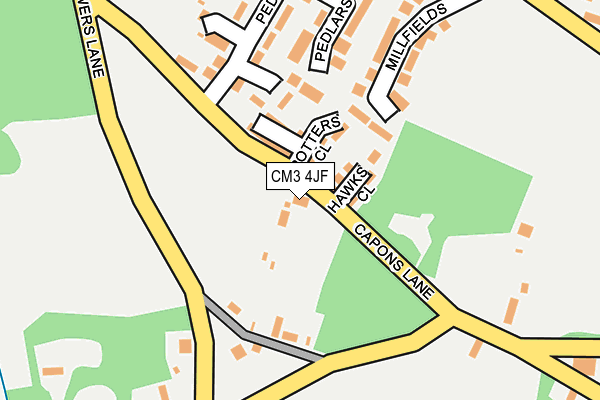 CM3 4JF map - OS OpenMap – Local (Ordnance Survey)