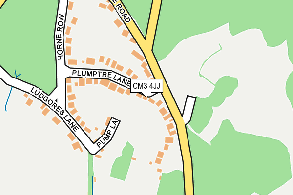 CM3 4JJ map - OS OpenMap – Local (Ordnance Survey)