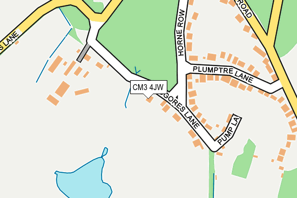 CM3 4JW map - OS OpenMap – Local (Ordnance Survey)