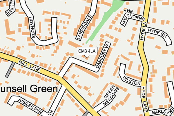 CM3 4LA map - OS OpenMap – Local (Ordnance Survey)