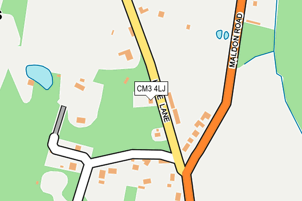 CM3 4LJ map - OS OpenMap – Local (Ordnance Survey)