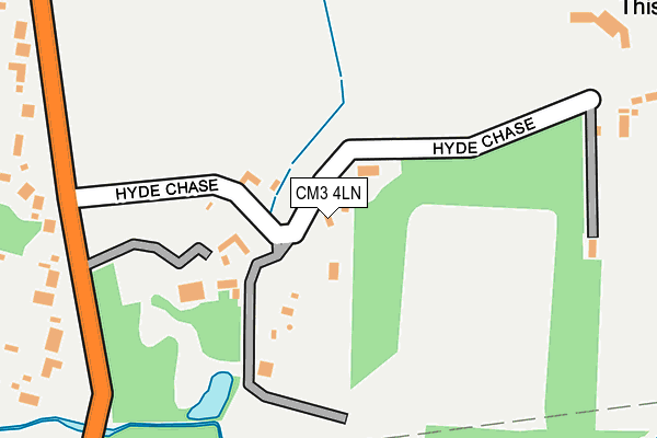 CM3 4LN map - OS OpenMap – Local (Ordnance Survey)