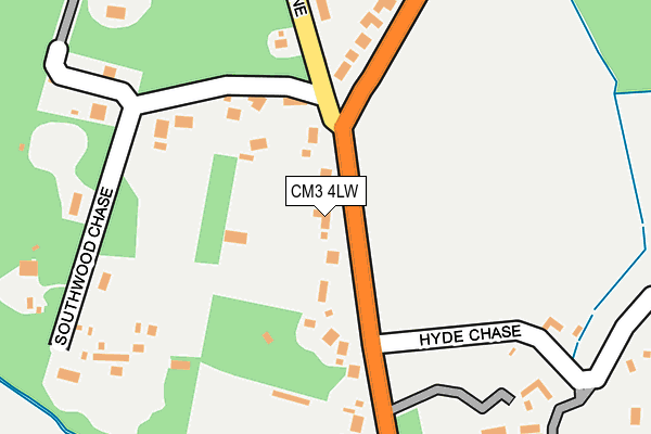CM3 4LW map - OS OpenMap – Local (Ordnance Survey)