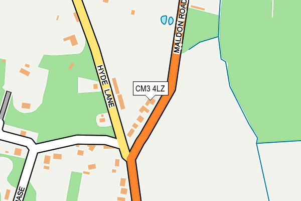 CM3 4LZ map - OS OpenMap – Local (Ordnance Survey)