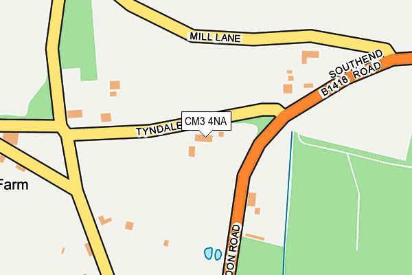 CM3 4NA map - OS OpenMap – Local (Ordnance Survey)