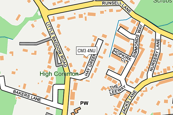 CM3 4NU map - OS OpenMap – Local (Ordnance Survey)