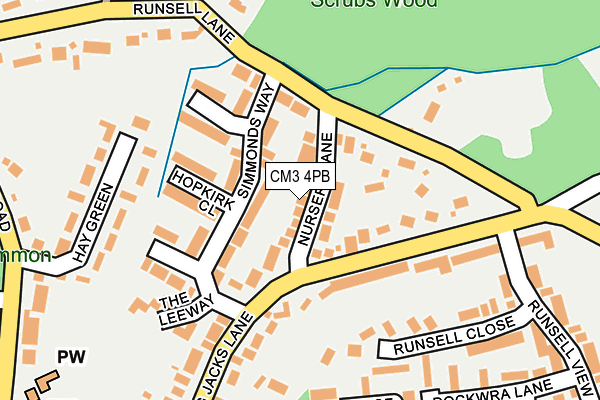 CM3 4PB map - OS OpenMap – Local (Ordnance Survey)